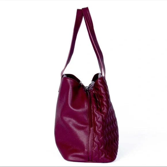 NWT: LUG TEMPO VL TOTE- WINE RED - BEAUTIFUL VEGAN LEATHER W/ INSULATED … - Picture 5 of 7